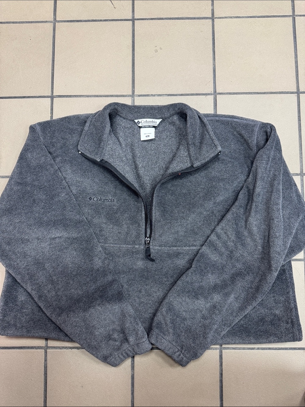 Columbia Men's Gray Half-Zip Fleece Pullover
